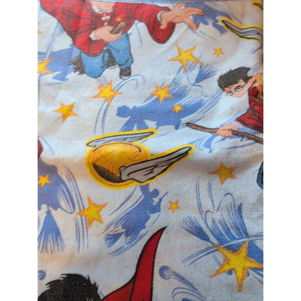 VTG HTF Harry Potter Quidditch Twin size Blanket W/Satin Binding